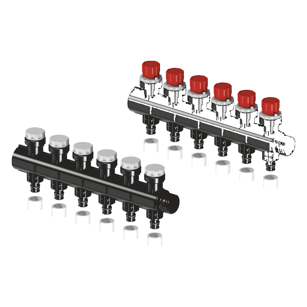 Uponor vario+ kolektorius 17x2,0 1" 6+6, 1044713
